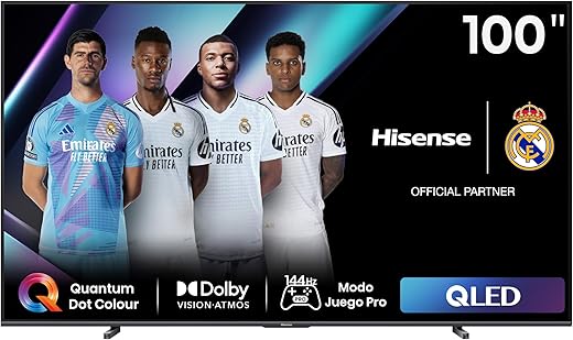 Hisense 100E7NQ Pro - QLED Gaming TV, 100 Pulgadas