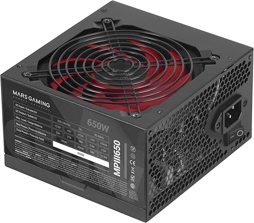 Mars Gaming MPIII650, Fuente Alimentación PC ATX 650W