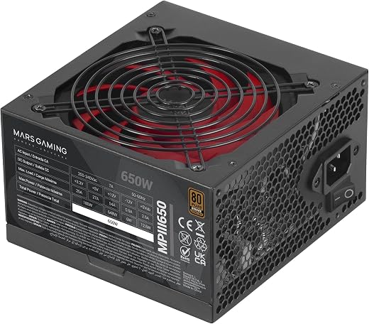 Mars Gaming MPIII650, Fuente Alimentación PC ATX 650W